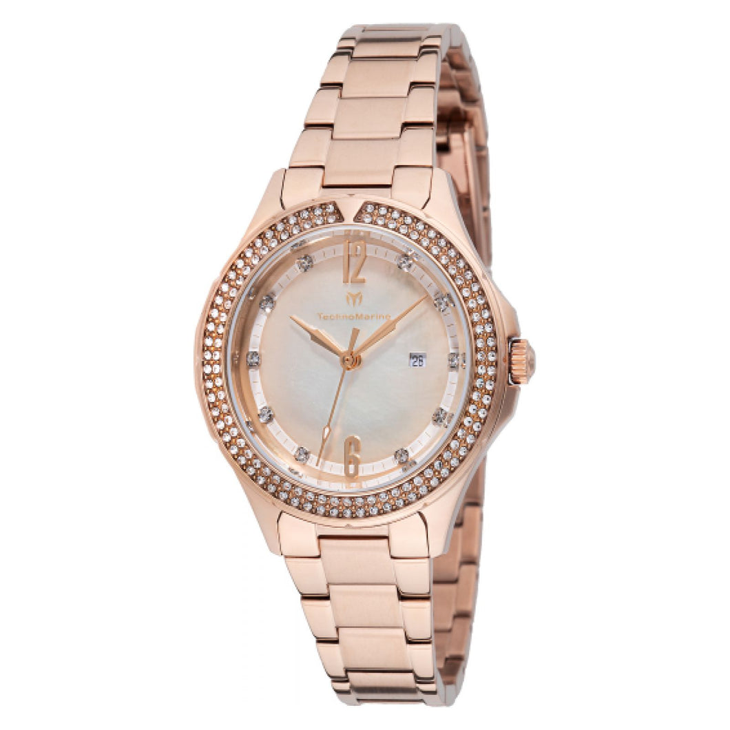 RELOJ  PARA MUJER TECHNOMARINE LUNA TM-826009 - ORO ROSA