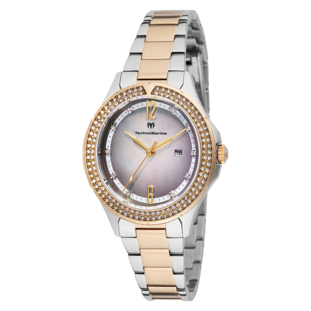 RELOJ  PARA MUJER TECHNOMARINE LUNA TM-826011 - ORO, ACERO